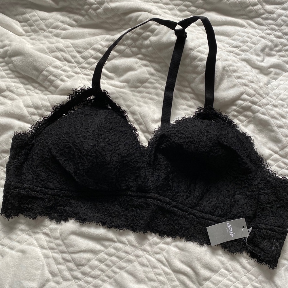 NWT Aerie black lace bralette